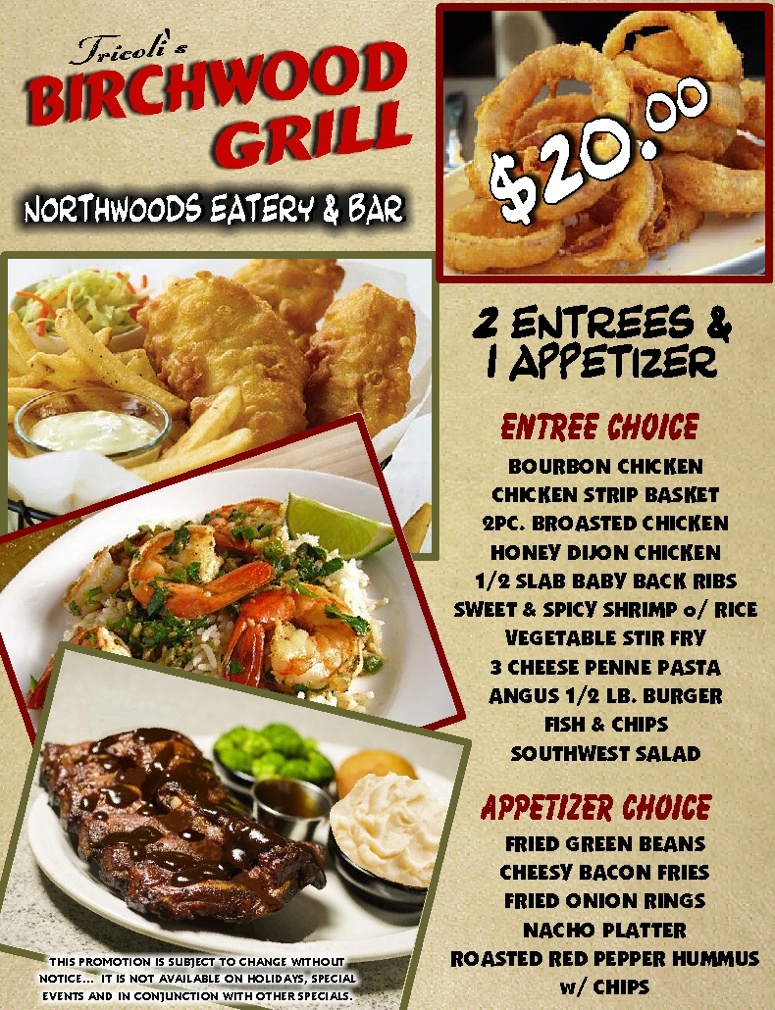 Birchwood Grill Eatery and Bar in Kenosha, WI