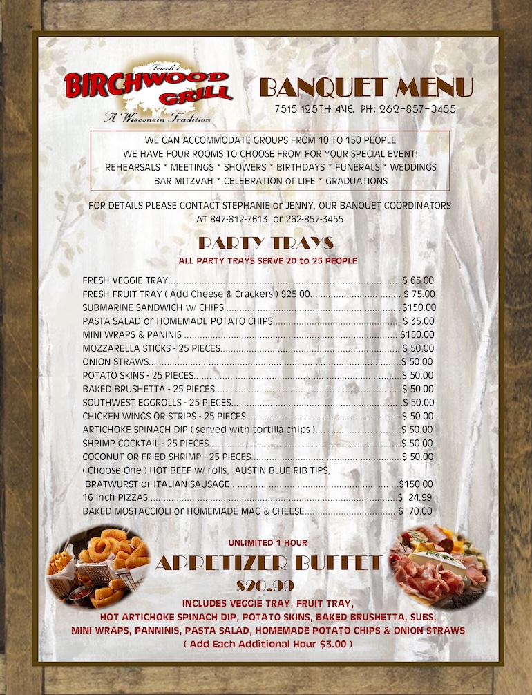 Banquet Menu