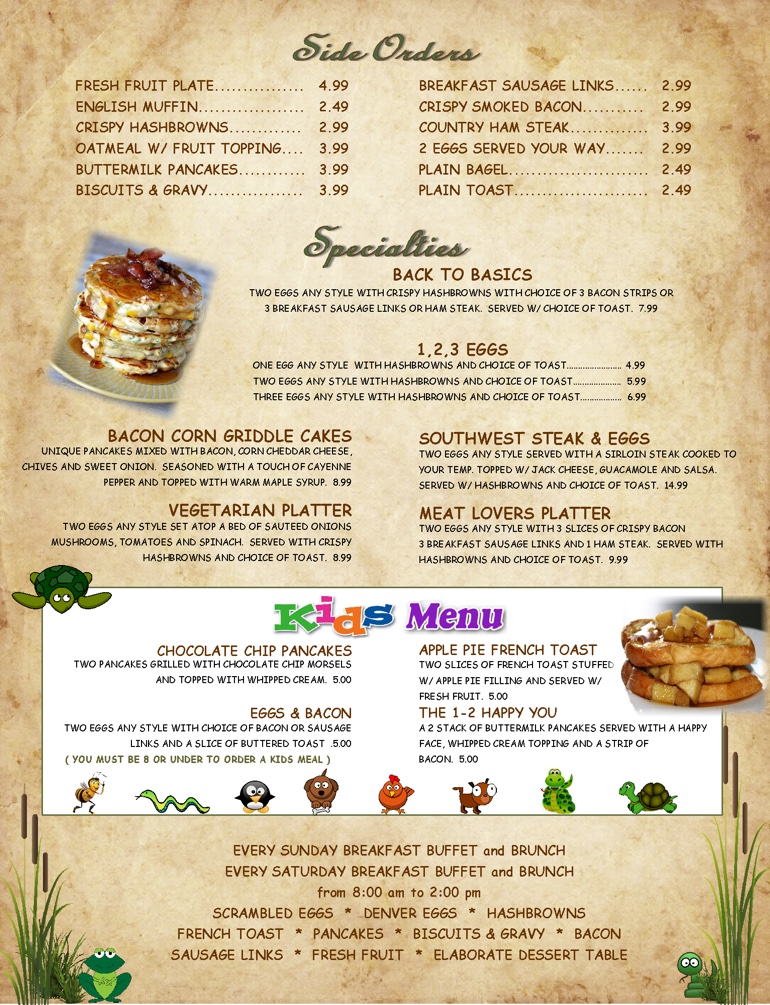 Birchwood Grill Breakfast Menu